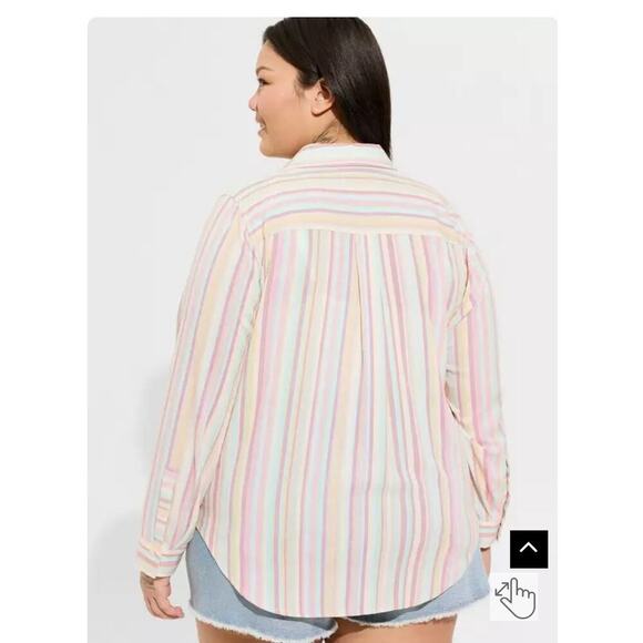 Torrid Lizzie Button Up Long Sleeve Shirt Size 0 / Large / 12 - Picture 4 of 8